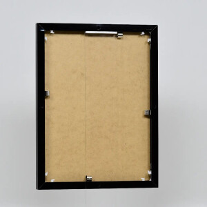 Cadre photo Effect en aluminium Quadro 35x100 cm noir brillant verre clair