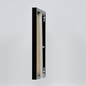 Cadre photo Effect en aluminium Quadro 35x100 cm noir brillant verre clair