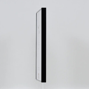 Cadre photo Effect en aluminium Quadro 35x100 cm noir brillant verre clair
