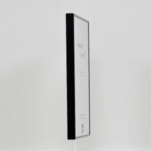 Cadre photo Effect en aluminium Quadro 35x100 cm noir brillant verre clair
