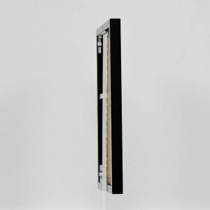 Cadre photo Effect en aluminium Quadro 35x100 cm noir brillant verre clair