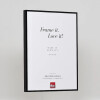 Cadre photo Effect en aluminium Quadro 35x100 cm noir brillant verre clair
