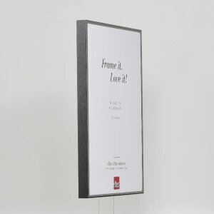 Cadre photo Effect en aluminium Quadro 60x60 cm argent antique verre clair