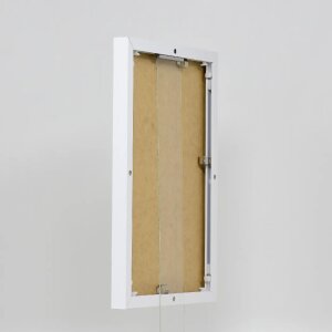Cadre photo Effect en aluminium Quadro 70x100 cm blanc verre clair