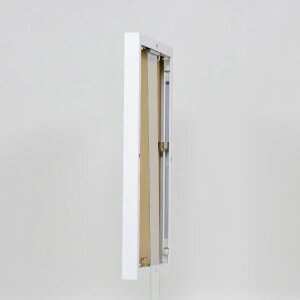 Cadre photo Effect en aluminium Quadro 70x100 cm blanc verre clair
