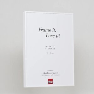 Cadre photo Effect en aluminium Quadro 70x100 cm blanc verre clair