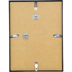 Cadre photo aluminium Effect 30x30 cm, verre clair noir