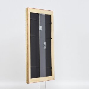 Cadre baroque en bois Effect profil 37 argent antique 27x48 cm verre normal