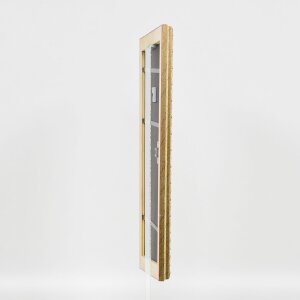 Cadre baroque en bois Effect profil 37 argent antique 27x48 cm verre normal