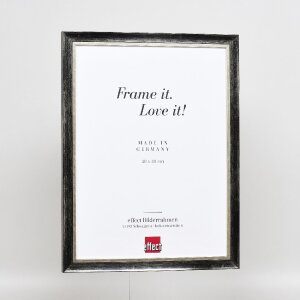 Cadre photo bois Platin 18x27 cm avec verre normal