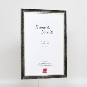 Cadre photo bois Platin 18x27 cm avec verre normal