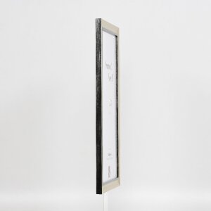 Cadre photo bois profil 40 argent 21x28 cm verre normal