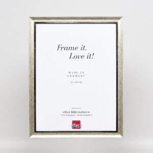 Cadre photo en bois profil 40 argent 23x70 cm verre normal