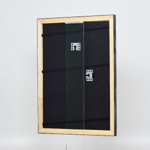 Cadre photo bois profil 40 argent 50x65 cm verre normal