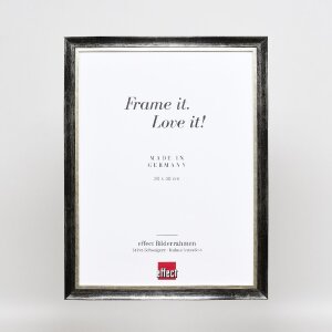 Cadre photo en bois Effect Profil 40 Platin 50x65 cm