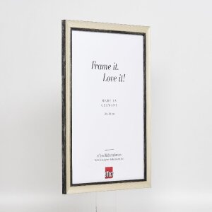 Cadre photo en bois profil 40 argent 50x75 cm verre normal