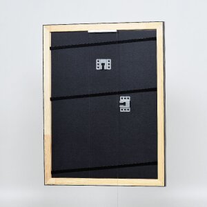 Cadre photo bois profil 40 argent 60x60 cm verre normal