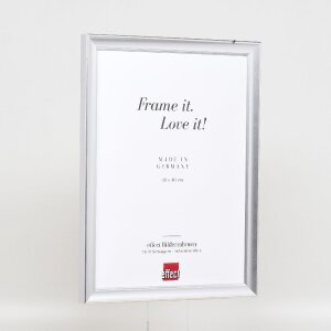 Cadre photo bois profil 41 argent 18x32 cm verre clair