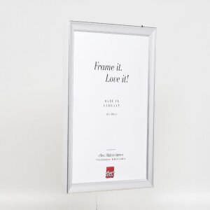 Cadre photo bois profil 41 argent 20x28 cm verre clair