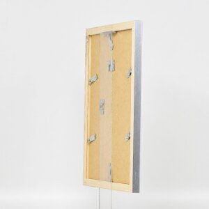 Cadre photo en bois Profil 41 argent 25x35 cm verre clair