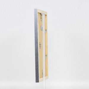 Cadre photo bois profil 41 argent 25x60 cm verre transparent