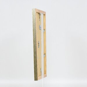 Cadre photo bois profil 41 antique argent 25x60 cm verre clair