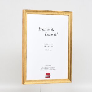 Cadre photo bois profil 41 antique doré 30x40 cm verre clair