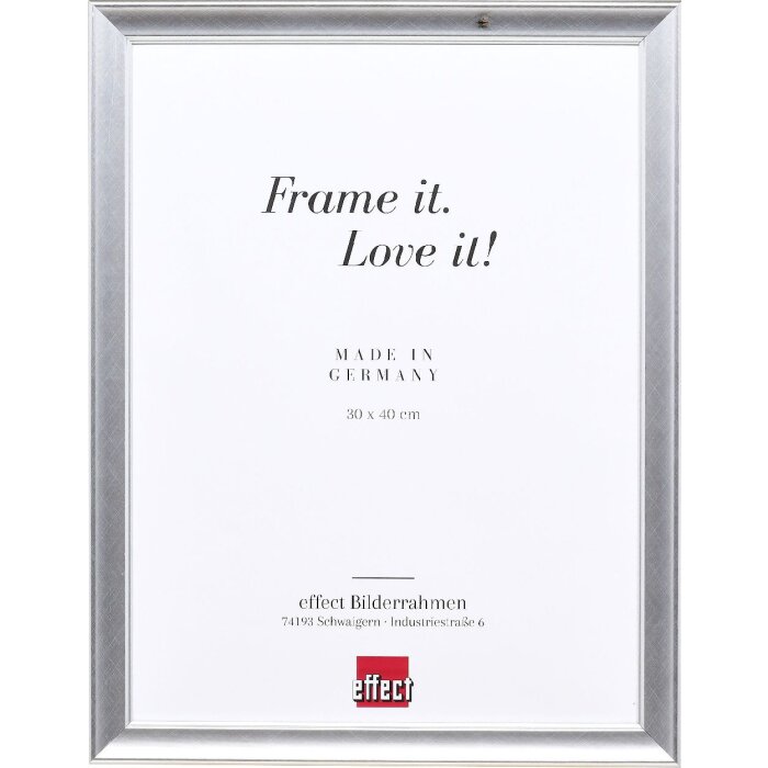 Cadre photo en bois profilé 41 argent 29,7x42 cm verre clair