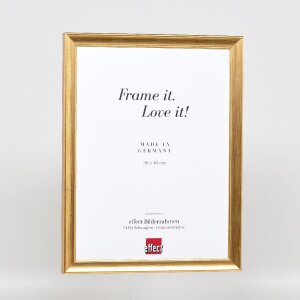 Cadre photo en bois profil 41 antiquité dorée 35x100 cm verre clair