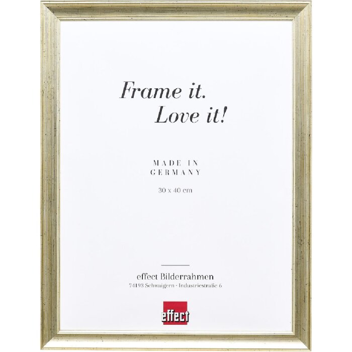 Cadre photo bois effet antiksilver 35x100 cm verre clair