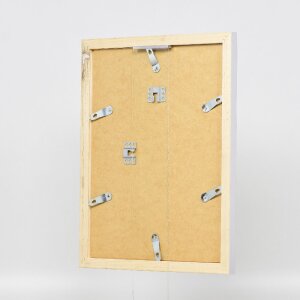 Cadre photo bois profil 41 argent 45x60 cm verre clair