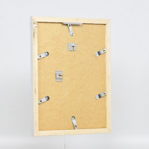 Cadre photo bois profil 41 argent 50x75 cm verre clair