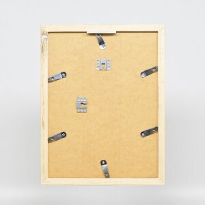 Cadre photo en bois profil 41 argent 60x60 cm verre transparent