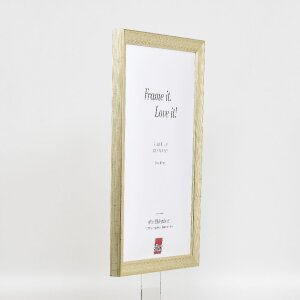 Cadre photo bois effet antiquité argent 59,4x84,1 cm verre transparent