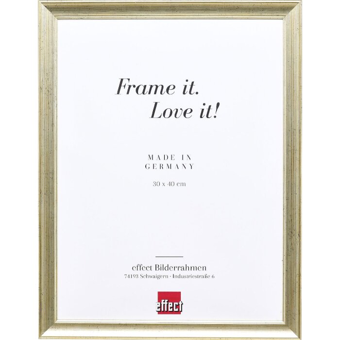 Cadre photo en bois effet profil 41 antik-silver 62x93 cm verre clair