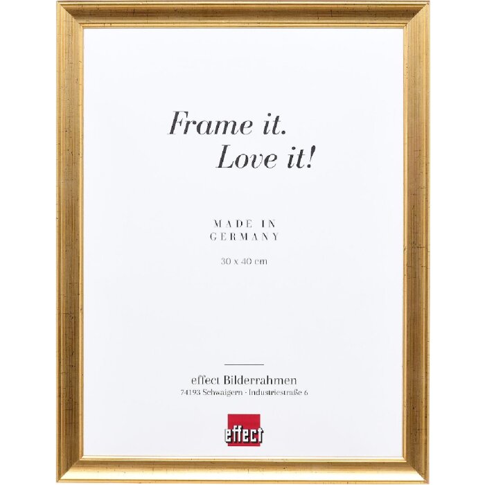 Cadre photo bois Profil 41 Antikgold 30,5x91,5 cm vitre claire