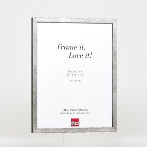 Cadre photo en bois profil 42, verre clair argenté 13x13 cm