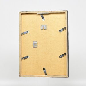 Cadre photo en bois effet profil 42, verre clair anthracite 20x28 cm