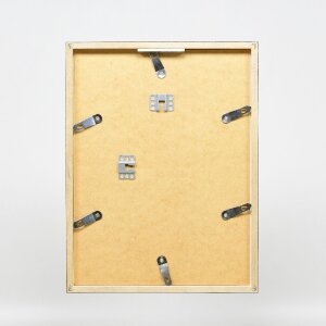 Cadre photo en bois profilé 42 cm, verre clair argenté