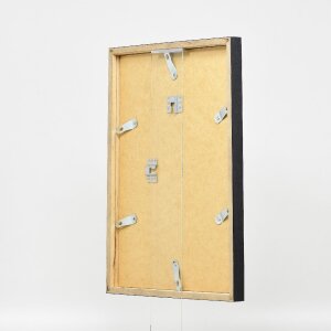 Cadre photo bois profil 42, verre transparent anthracite 25x60 cm