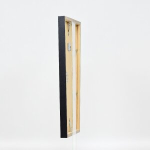 Cadre photo en bois effet profil 42, verre clair anthracite 25x70 cm