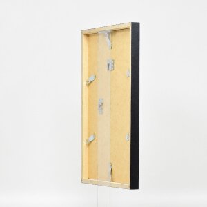 Cadre photo en bois profil 42, verre clair argent 27x48 cm