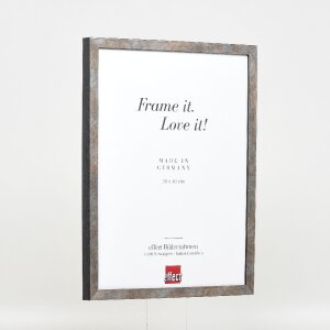 Cadre Photo Bois Profil 42 Verre Clair Anthracite 30x30 cm