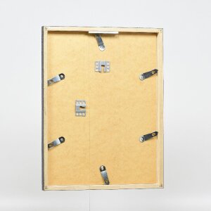 Cadre photo en bois profil 42, verre clair argent 50x60 cm