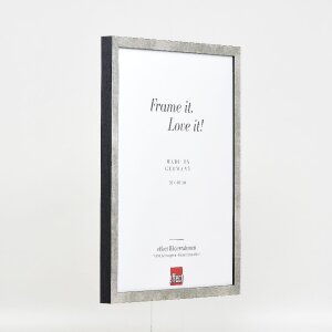 Cadre photo bois profil 42, verre clair argenté 50x70 cm