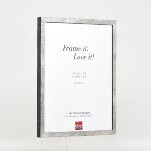 Cadre photo en bois profil 42, verre clair argent 50x75 cm