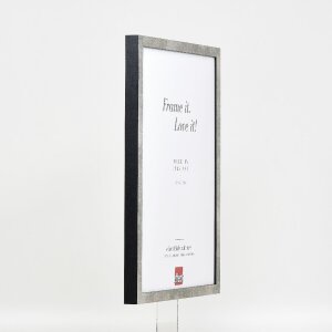 Cadre photo bois profil 42, verre clair argenté 70x70 cm