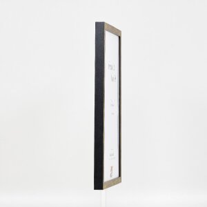 Cadre photo bois profil 42, verre clair antique doré 30,5x91,5 cm