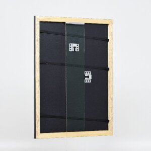 Cadre photo en bois profil 43 noir brillant 7x10 cm - Effect