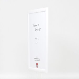 Cadre photo bois profil 43 blanc brillant 7x10 cm